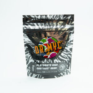 A pouch labelled DRMyc Adaptive Liquid Culture Premix, featuring colourful mushrooms on the front, 800g size—perfect for preparing adaptive liquid cultures.