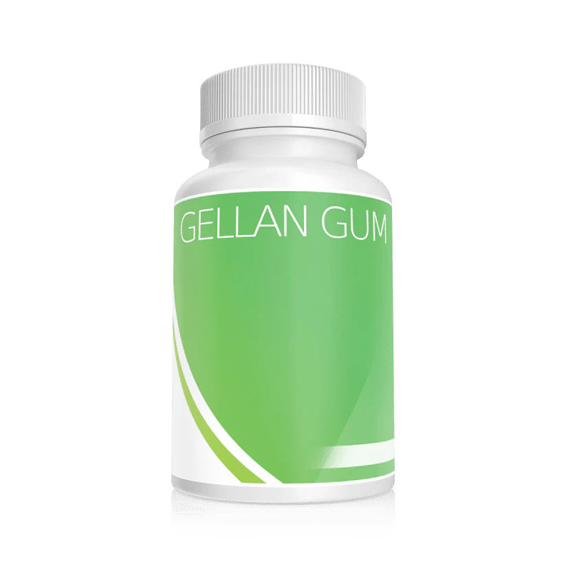 Plant Cell Gellan Gum 1 A white bottle with a green label that reads "Plant Cell Gellan Gum" on a plain light background.
