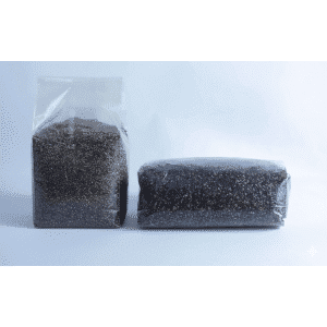 Two clear bags of Top Quality 2Kg CVG Monotub Mushroom Substrate with Top Casing Layer—perfect for use as a nutritious mushroom substrate or blending into your CVG monotub mix.